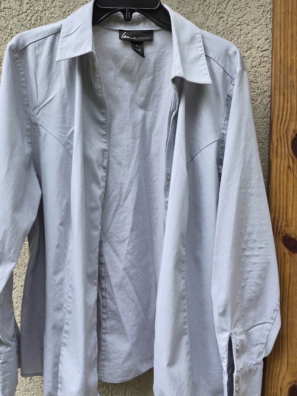 Lane Bryant Light Gray Women's Button Down